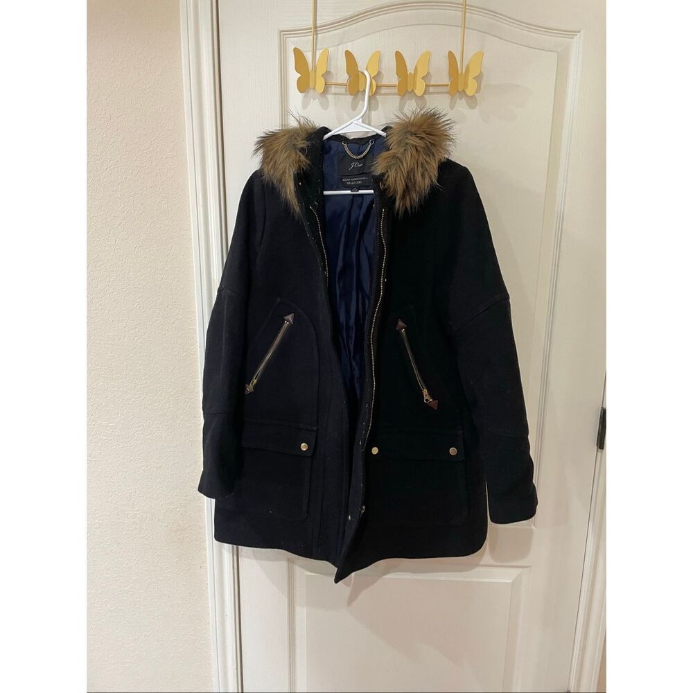 J.Crew Chateau Parka crafted from Italian stadium-cloth wool size 12